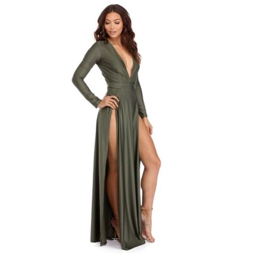 Ashley Boutique Women's Dress      Dark Green      Size Small